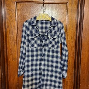 Madewell**popover flannel dress// tunic